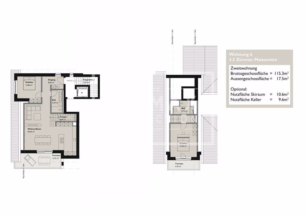3½-Zimmer-Maisonette-Wohnung Nr. 6 Neubau Ganschiersch (Zweitwohnsitz) - Bild 12