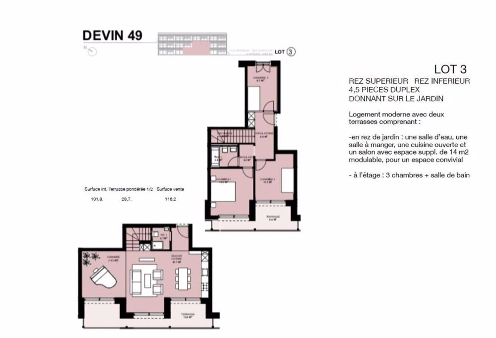 Rare à Chailly - Superbe duplex neuf avec terrasses - Bild 5