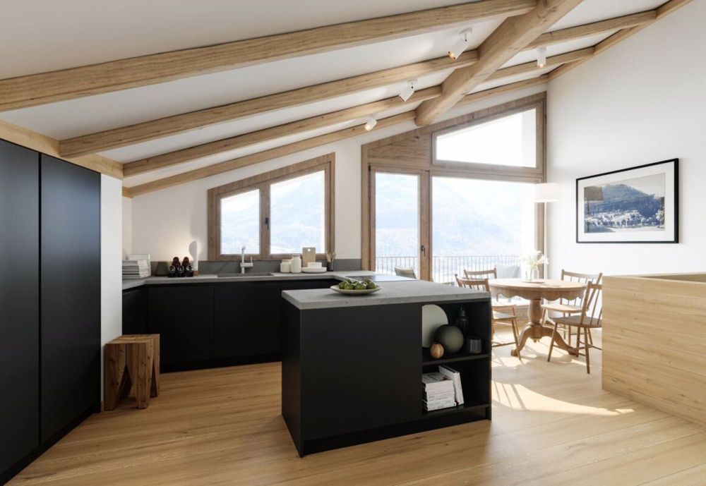 3 1/2 Zi-Dachwohnung 91 m2 - im Dorf - Nähe Skilift - Bild 1