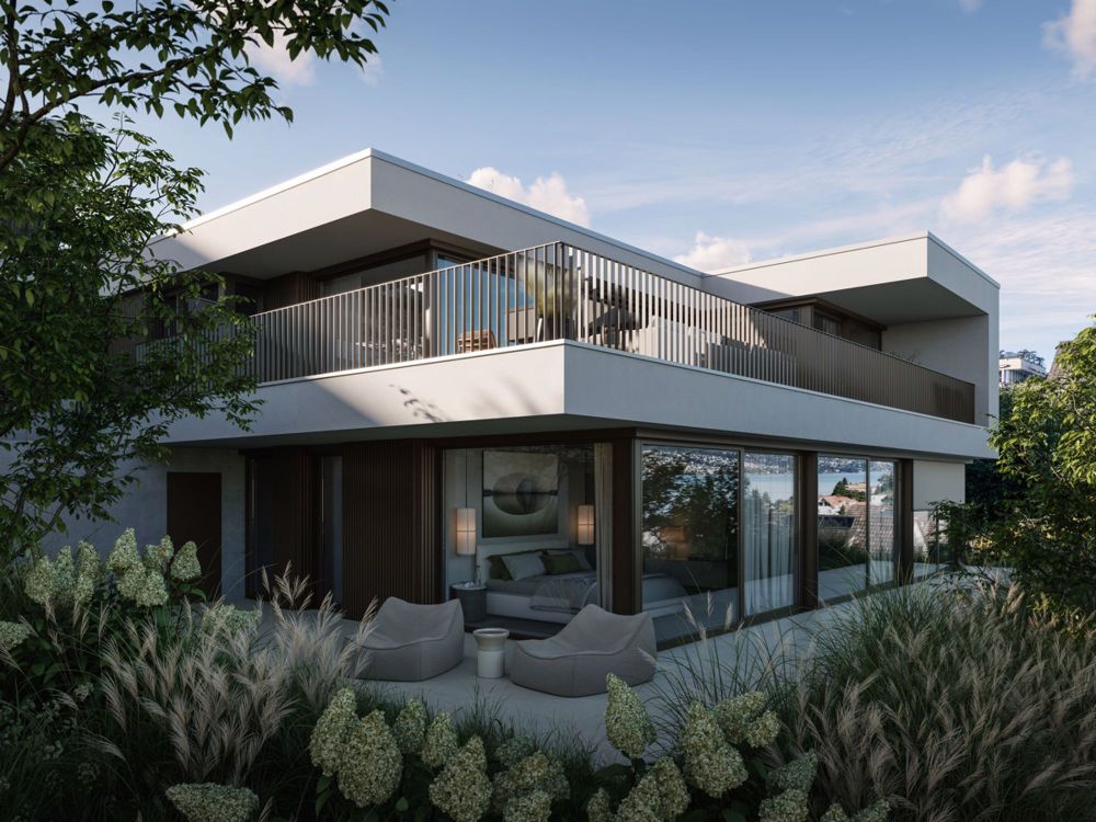 BELAIR Residences: Exklusive Neubau-Villa mit Seesicht in Oberrieden - Aussenvisualisierung Villa