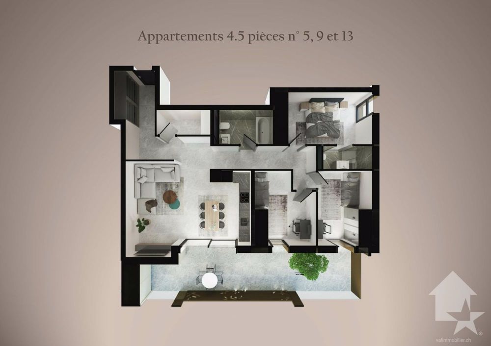 Appartements 4.5 pièces no 5, 9 et 13