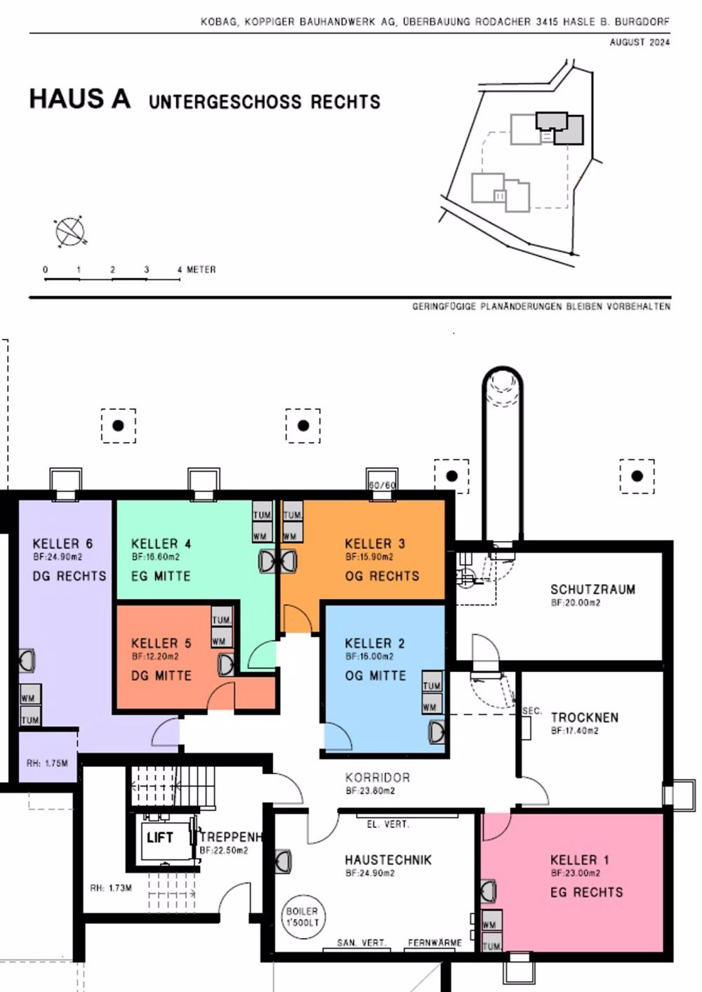 Überbauung Rodacher: 3.5 Zimmer Eigentumswohnung Haus A Obergeschoss mitte - Bild 8