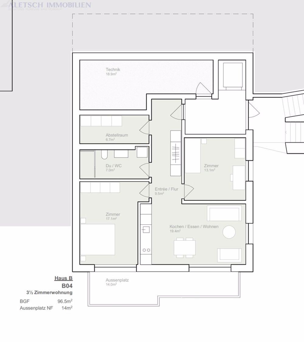 zu verkaufen, 3.5-Zimmerwohnung in Ausserberg / VS - Bild 3