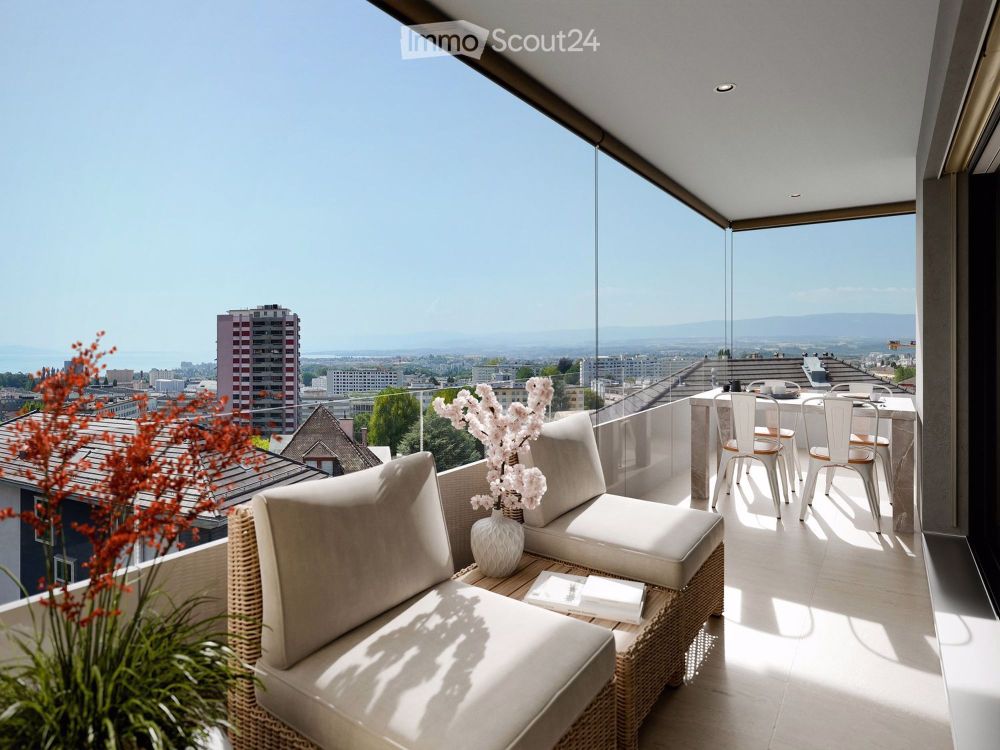 Neue Minergie-Wohnung mit 3,5 Zimmern und 93 m2, mit Blick auf den See und Balkon in Prilly - Bild 1