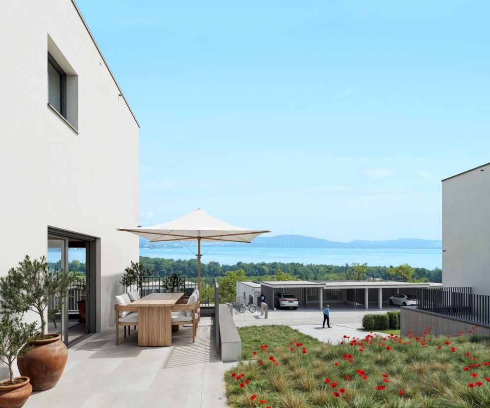 Villa mitoyenne, vue panoramique sur le lac et les Alpes et son garage double ! - Bild 1
