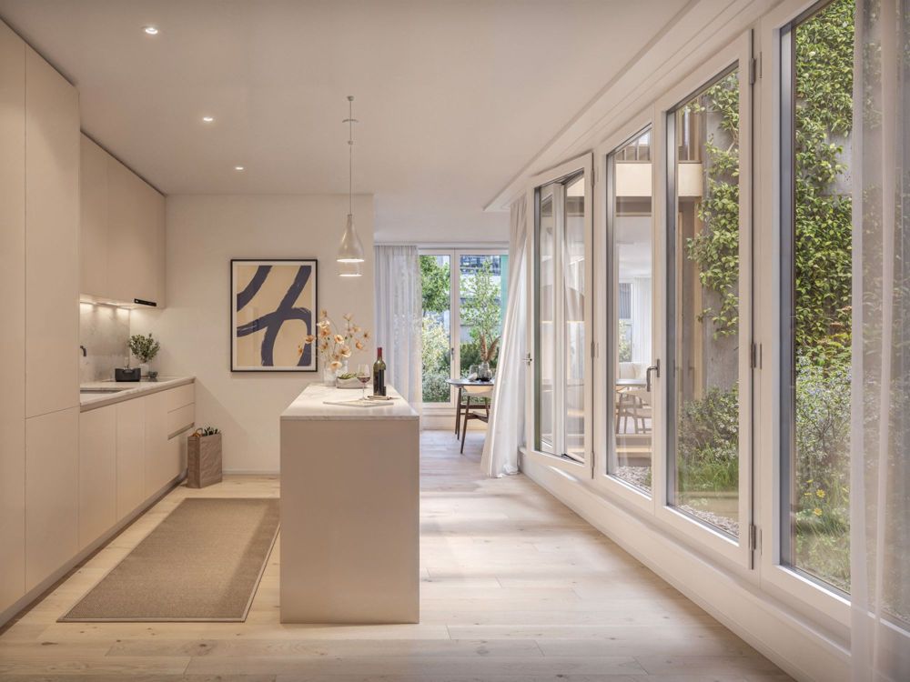 Neubauprojekt Eichstrasse Zürich Wohnen mit atemberaubendem Ausblick - Eichstrasse_EG_Kueche