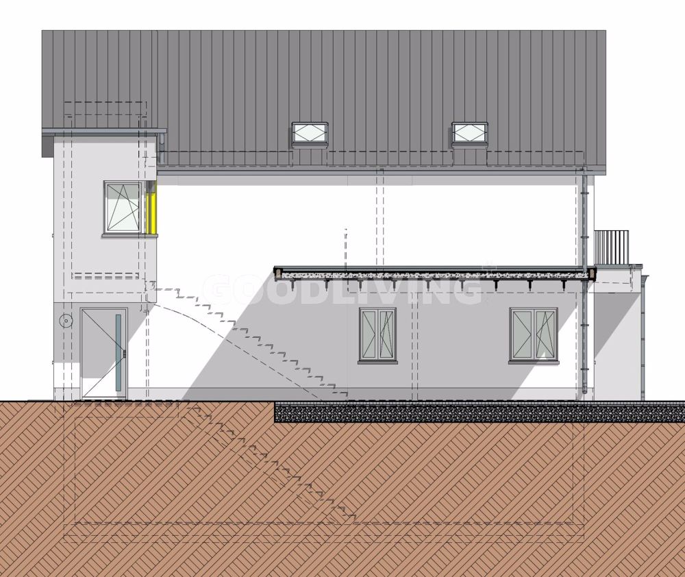 Einmalige Chance an Idyllischer Lage: Bewilligtes Neubauprojekt HAUS C für die ganze Familie - Nord-Ost Ansicht