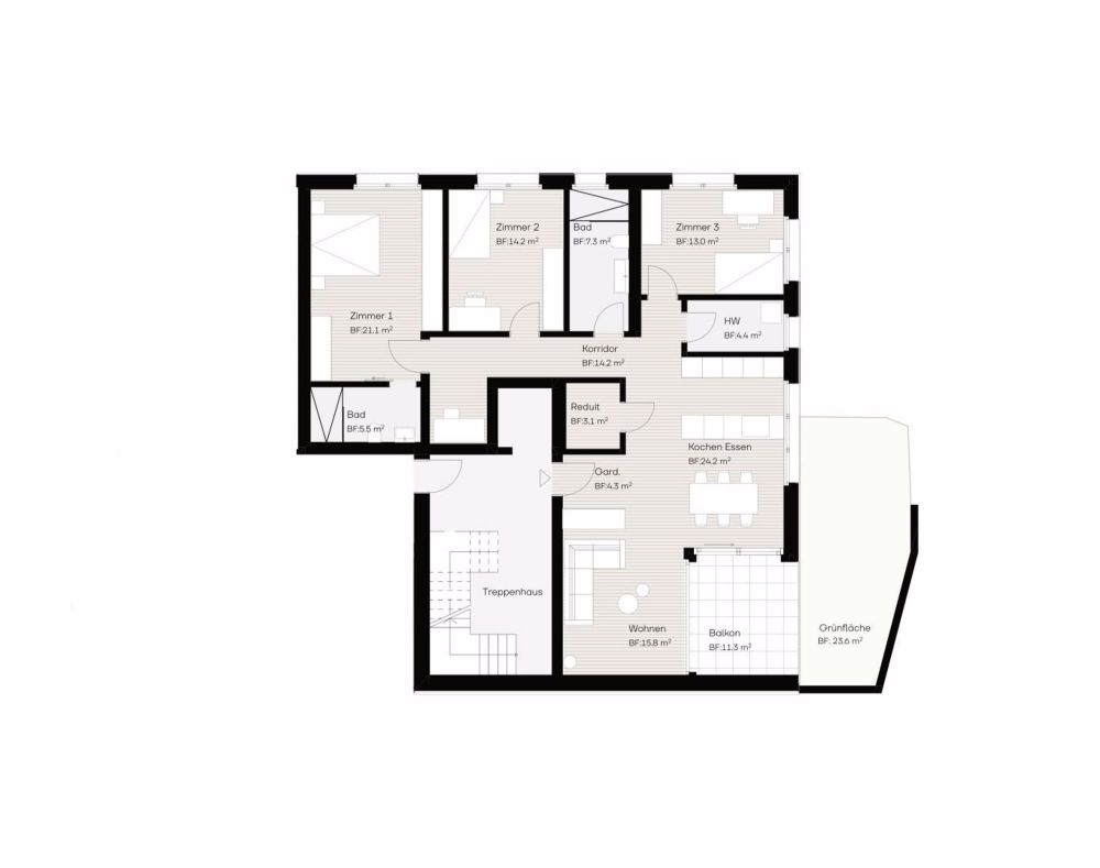 Neubauprojekt "Buchen 64"- hochwertige 4.5-Zi. Garten-Wohnung - Bild 4