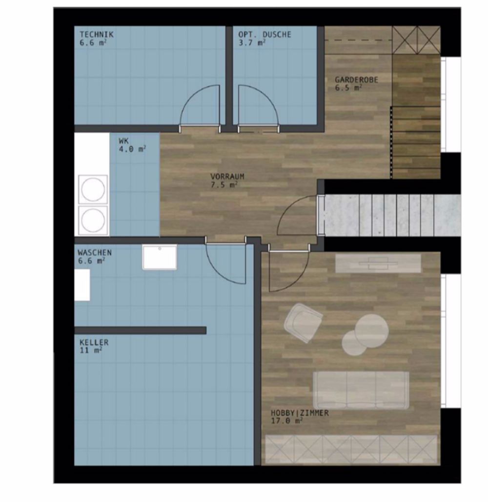Projekt Hanfgartenweg - Untergeschoss