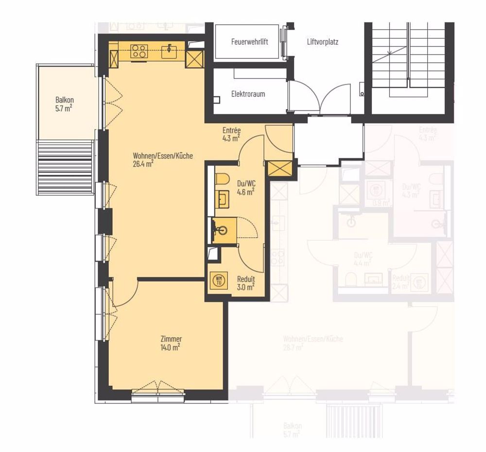 Ihr Traumwohnung wartet im Sorrento Hochhaus! - Grundriss