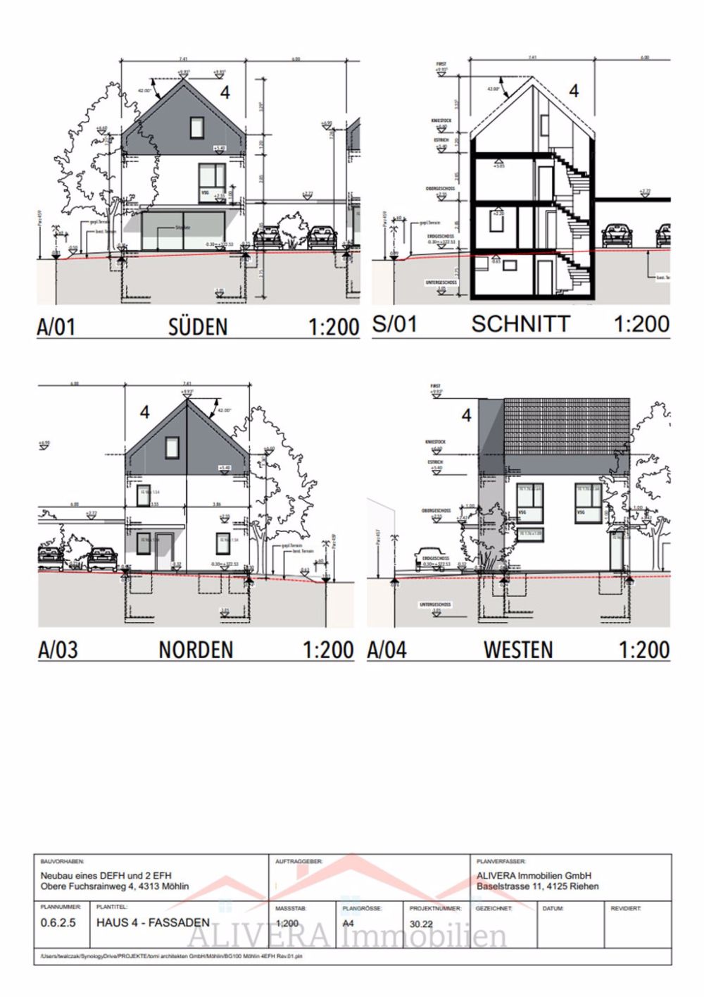 Modernes, Einfamilienhaus in Möhlin Haus 4 - Haus 4 Fassade