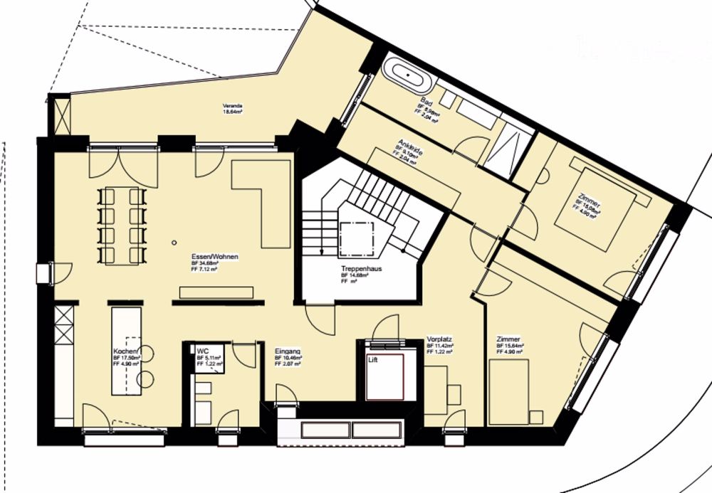 Moderne 4.5-Zimmer-Wohnung mit Balkon an ruhiger Lage in Birsfelden - Bild 2