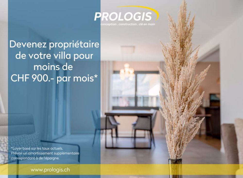 Devenez propriétaire de votre villa individuelle dès 830.- par mois* - Non contractuel