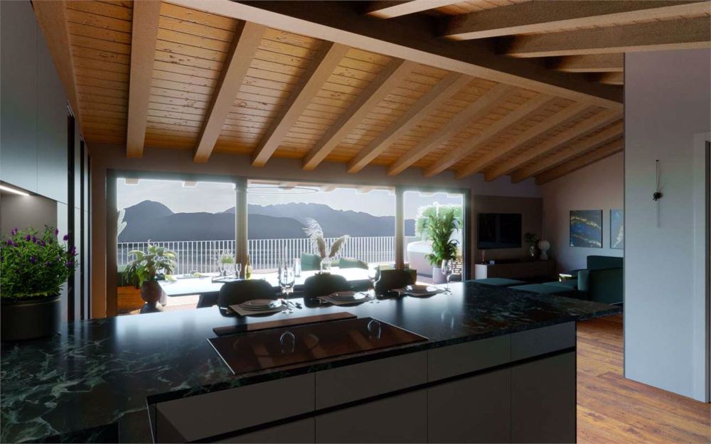 Dachwohnung-Duplex mit Seeblick in Melide - Bild 1