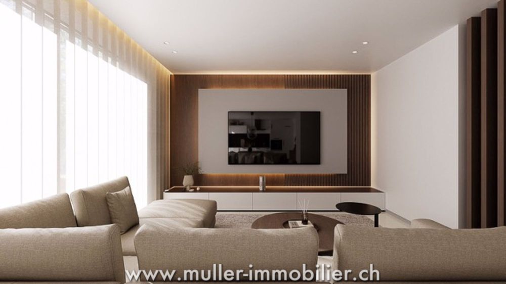 Dachgeschoss mit Blick auf das Land, nahe Romont - Bild 6