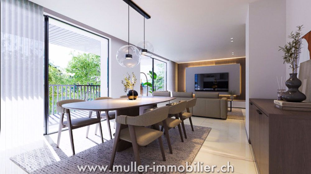 Dachgeschoss mit Blick auf das Land, nahe Romont - Bild 3