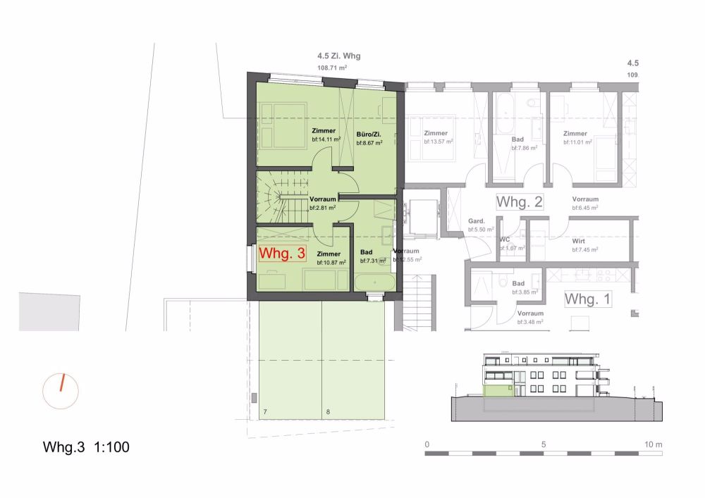Überbauung Punkt 5 - Top 4.5 Zimmer-Maisonettewohnung - Bild 4
