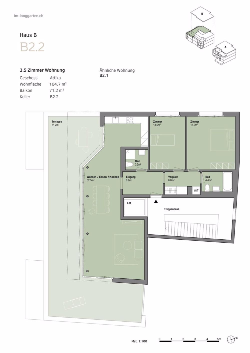 Schöner wohnen in Münchenstein. Nachhaltig und energieeffizient. - Grundriss