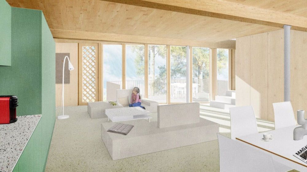 Villa contiguë en PPE, lot n°3 de 4,5 pièces - Séjour