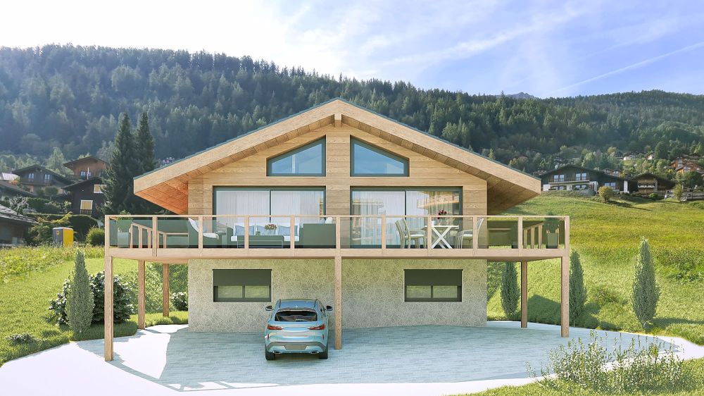 Bau eines neuen 6.5-Zimmer-Chalets als Hauptwohnsitz 240 m2 | dreamo.ch - Bild 1