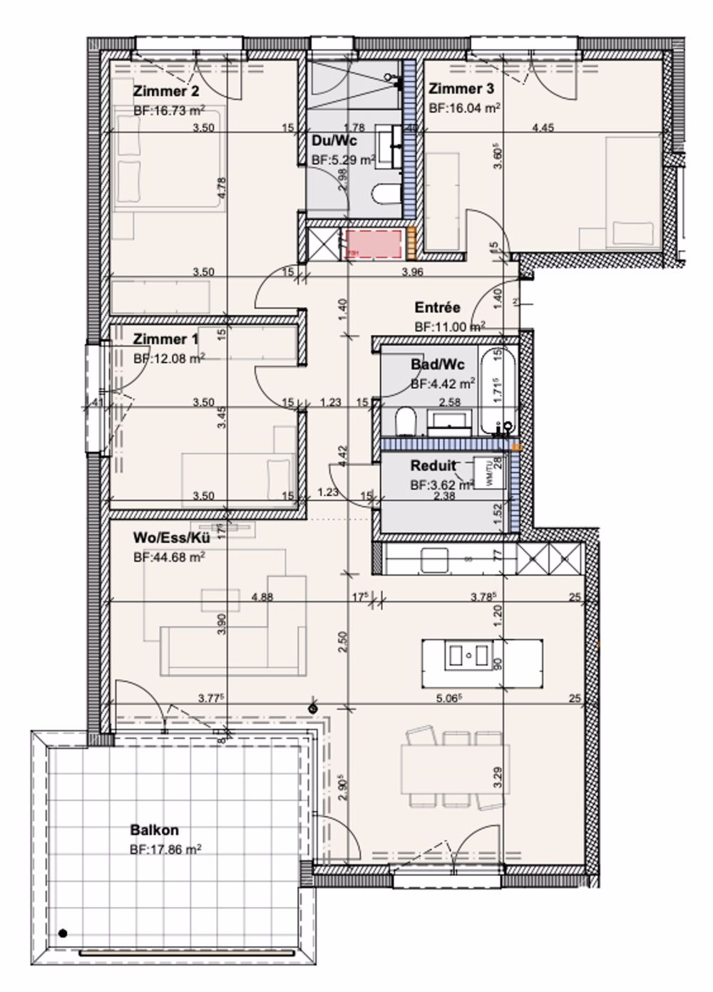 NEUBAU: 4.5-Zimmer-Wohnung mit 45 m² Balkon, sofort bezugsbereit - Bild 13