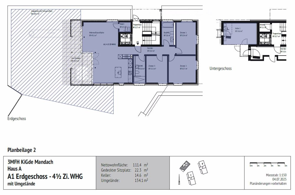 Herrliche helle 4.5 Zimmer Neubau Wohnungen im Erdgeschoss, mit 157.4m2 grossem Sitzplatz-Garten! - Bild 1