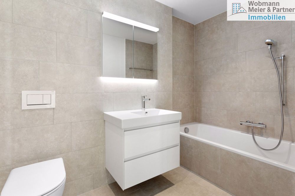 Stilvolle 4.5-Zimmer-Neubauwohnung im "Rütlihof - Das en Suite Bad mit Badewanne und Toilette