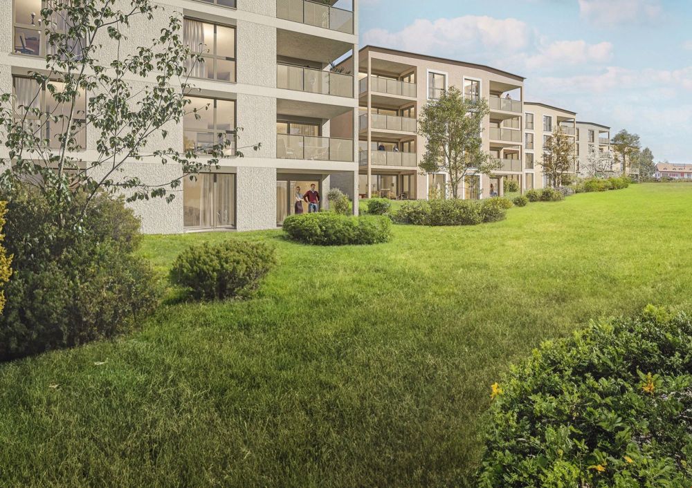 Courgevaux - Tolle 2.5-Zimmerwohnung im Erdgeschoss & privater Garten - Ansicht EG