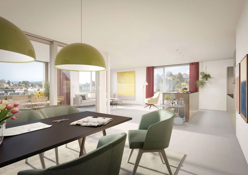 2.5-Zi.-Stadt-Wohnung mit Blick ins Grüne - Visualisierung