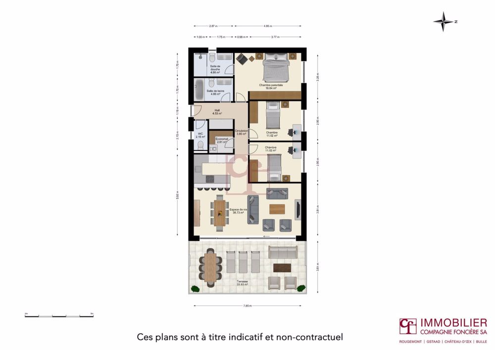 Enney - Résidence de l'Ondine - Appartement neuf de 4.5 pcs - Appartement C1