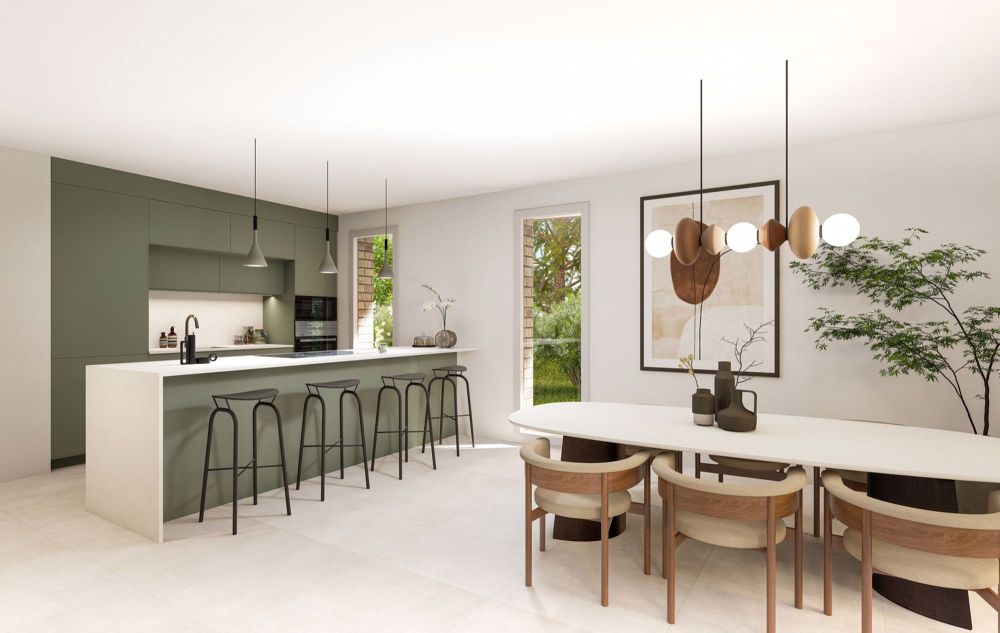 Attique A3 - 6.5 pièces en duplex avec terrasse et vue lac - cuisine/salle à manger