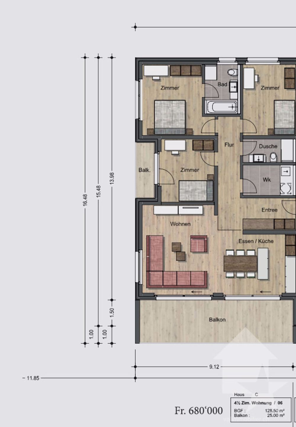 Nouveaux appartements résidentiels de 4,5 pièces - / 2.OG