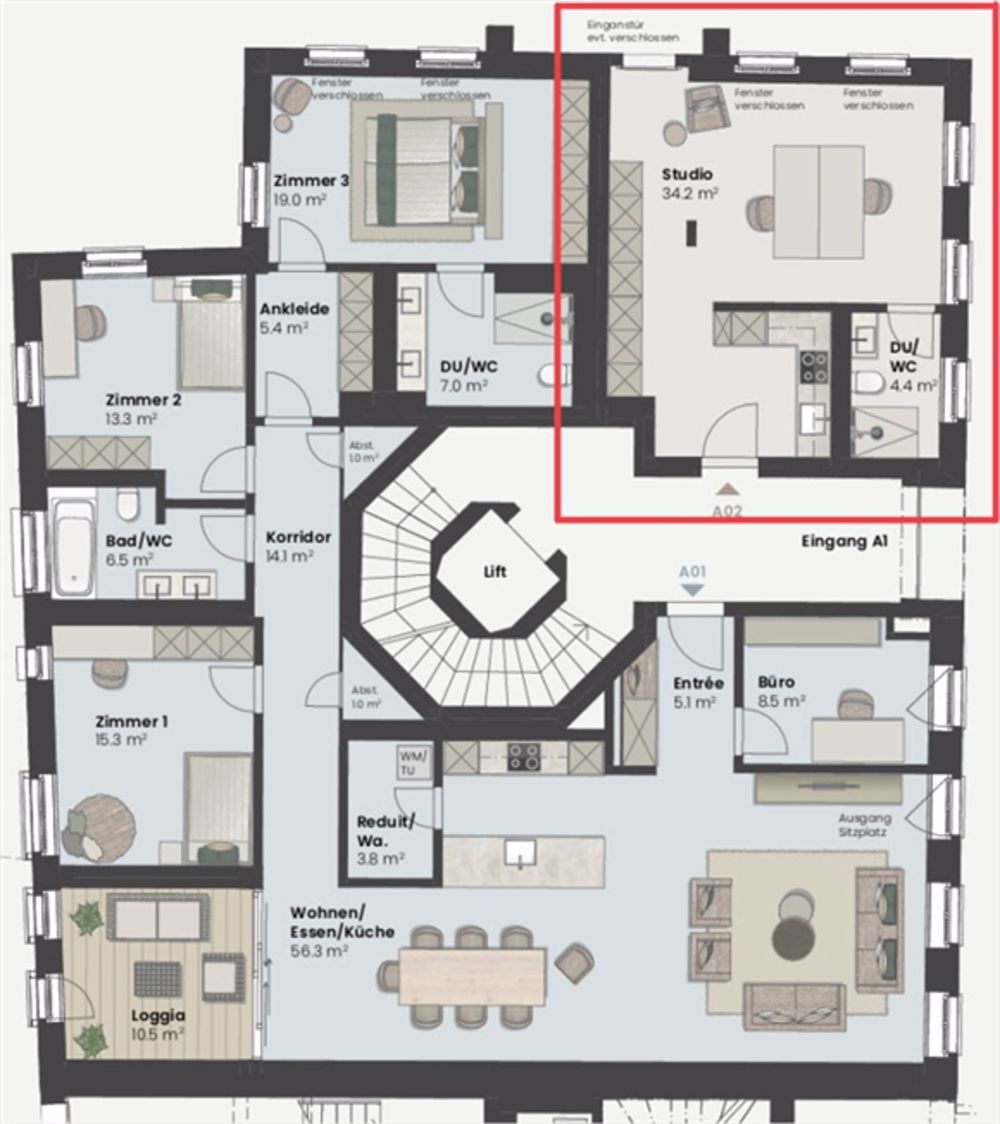 BAUSTART ERFOLGT! Landwohnen in Stadtnähe Neubauwohnungen im Herzen des Dorfes Wermatswil - Bild 1
