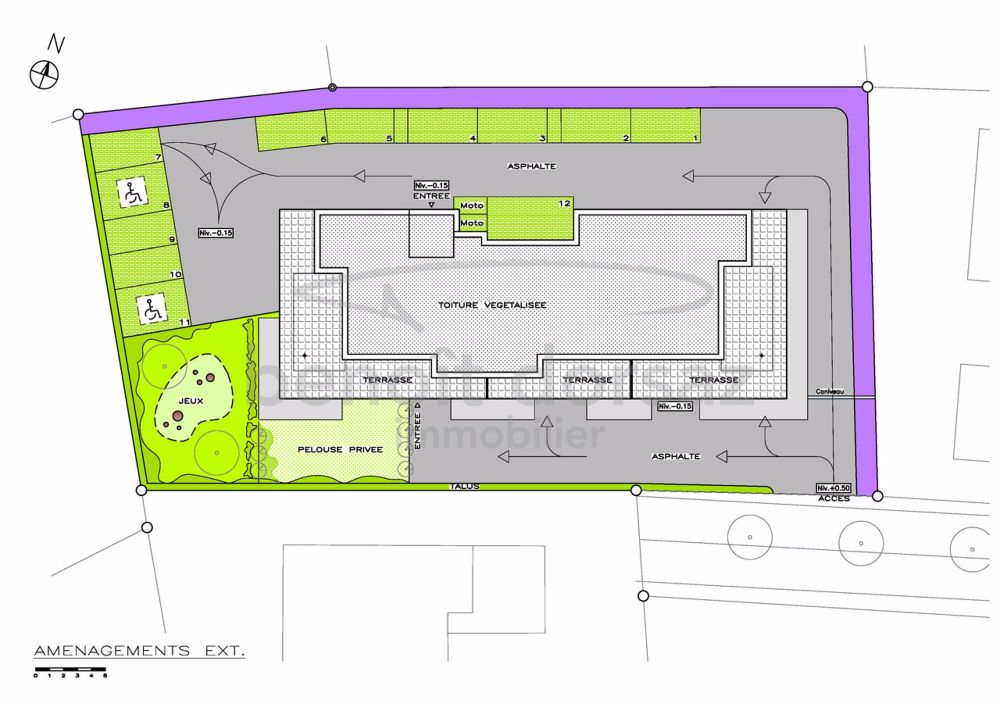 Appartement neuf 4.5 pièces avec pelouse - Aménagement extérieur