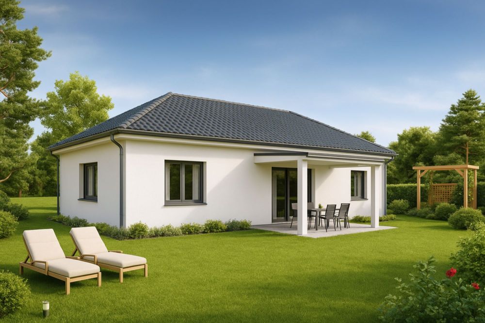 Neubau, Haus im Bungalow-Stil, wohnen auf einer Etage! - Bild 1