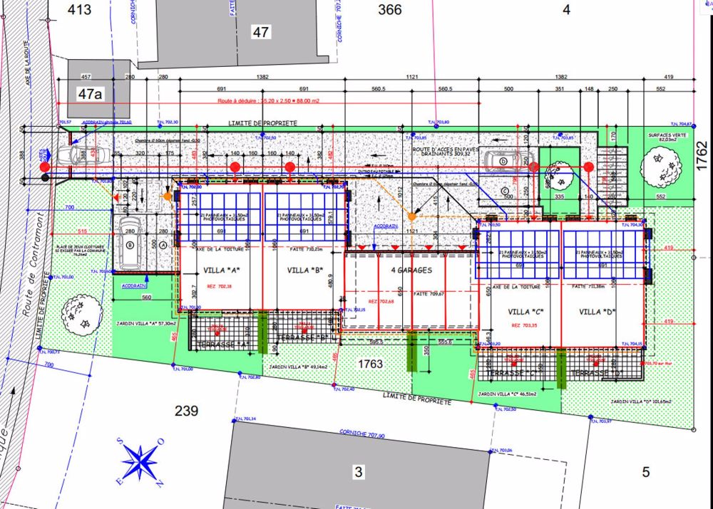 Zu verkaufen, Reihenhaus, 1726 Farvagny-le-Petit, Ref 1726-D - Plans de situation