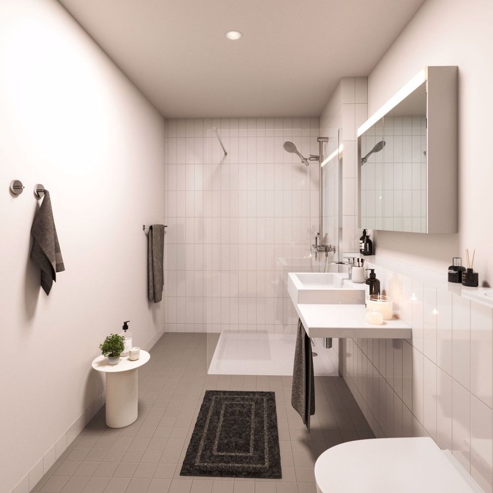 Exklusive Attikawohnung mit 38 m² Terrasse – Neubau an zentraler Lage - Bad