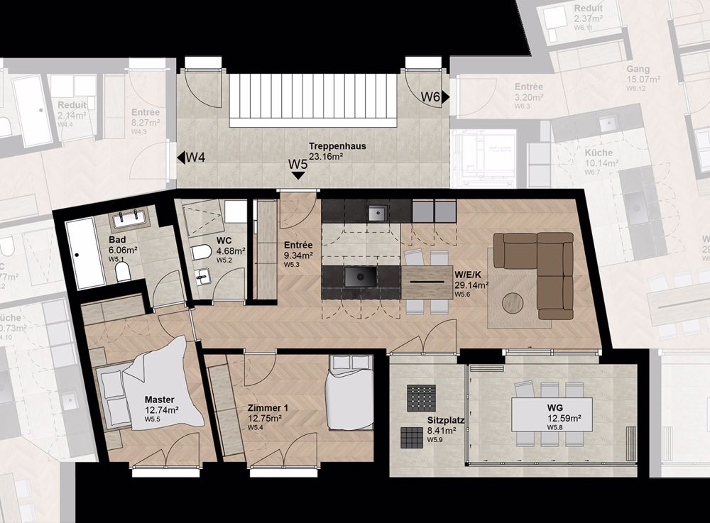 Exklusive Geschosswohnung mit hoher Energieeffizienz und unverbaubarer Aussicht. Neue Preise! - W5 - Bild 4