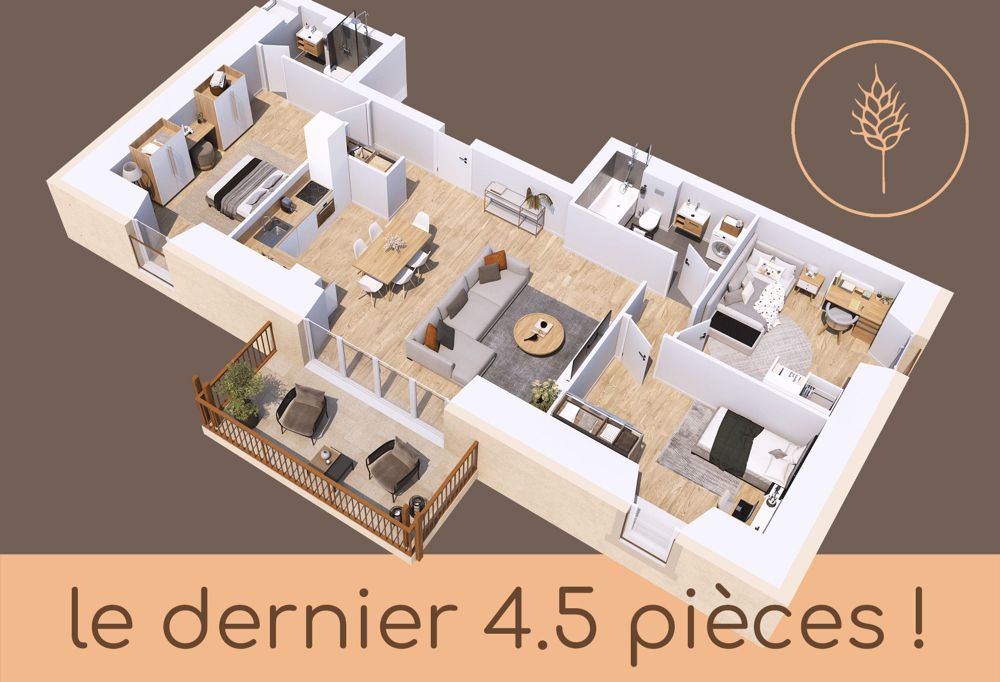 Appartements de 4.5 pièces neufs et lumineux avec balcon - Bild 2