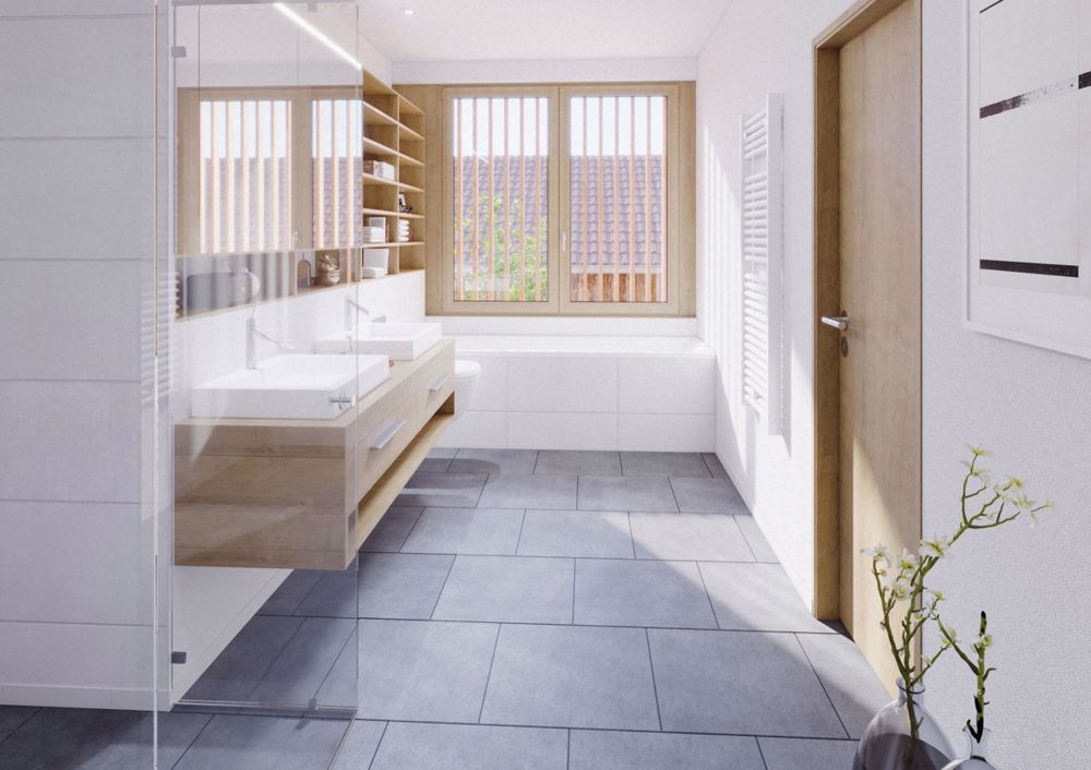 Moderne & grosszügige Neubauwohnung im Underdorf - Badezimmer