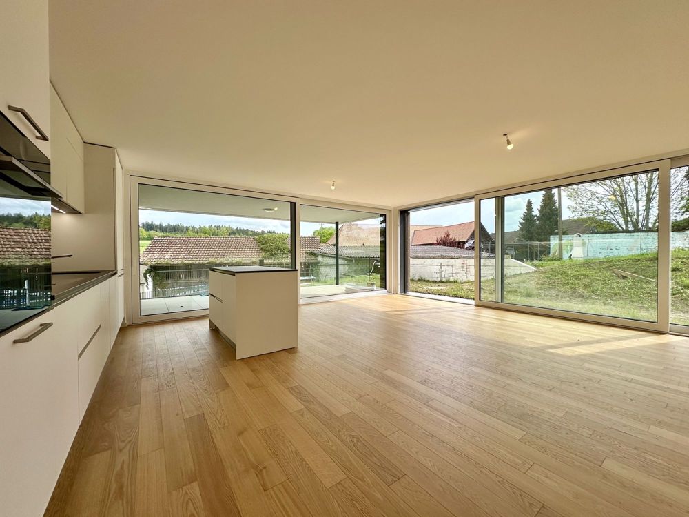 Appartement de haut standing, 3.5 pièces au rez avec jardin - Pièce à vivre