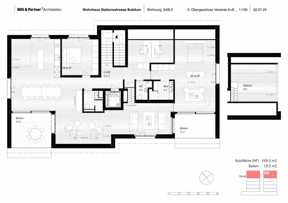 Moderne 4.5- oder 5.5-Zimmer-Dachwohnung in Bubikon mit zwei Balkonen, - Bild 5