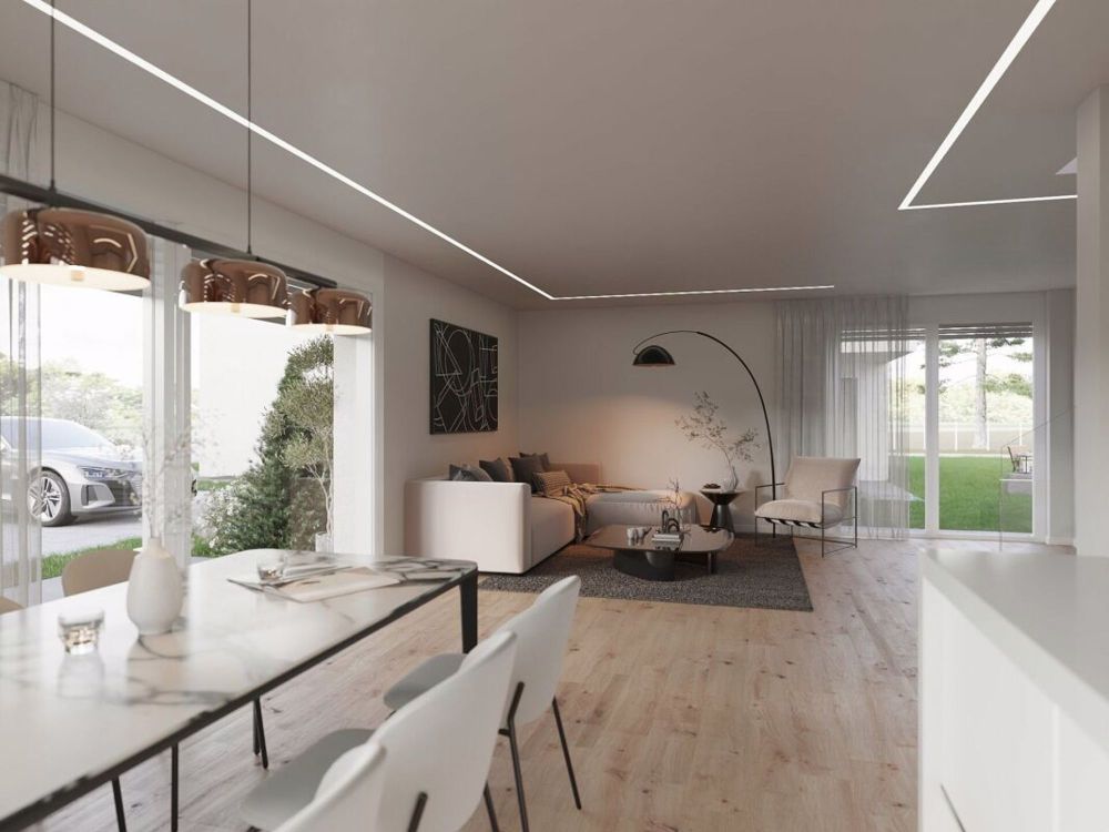 Neubau-Einfamilienhaus - freistehend, modern und perfekt für Familien - Ess- und Wohnzimmer