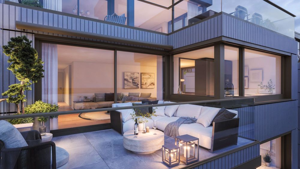 Neubauprojekt Azuré: 4.5-Zimmer-Wohnung mit Seesicht - Visualisierung Aussenbereich