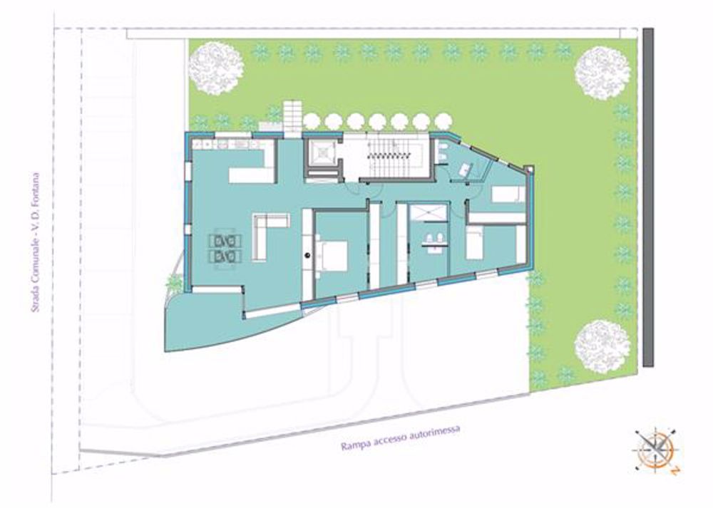 Lugano: 3.5-Zimmer-Wohnung - Planimetria