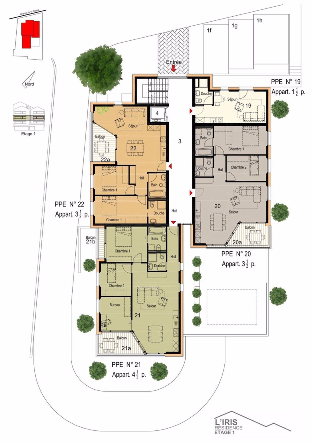 Nouveauté - Centre de Savièse - Etage 1