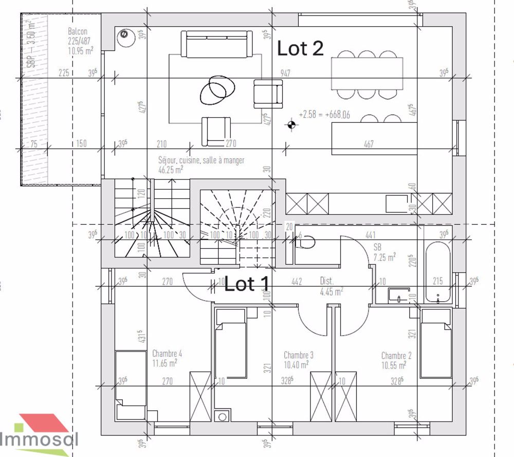 Le Mont - Attique Neuf 5.5 pièces avec Jardin Privé - Immosol | Le Mont | Plan Etage