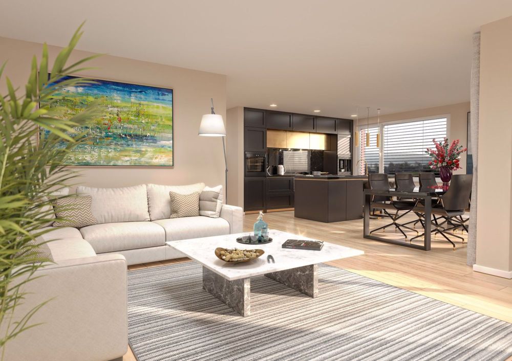 Moderne 4.5-Zimmer-Gartenwohnung in Hallau - Wohnen