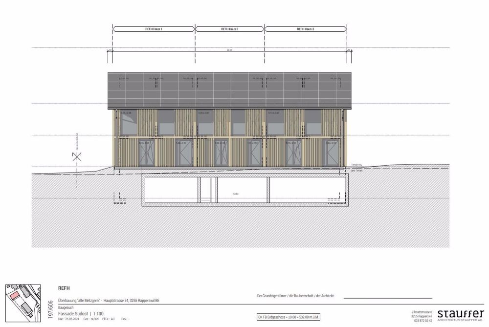3-Familien-Reiheneinfamilienhaus zur verkaufen - Überbauung "Alte Metzgerei", 3255 Rapperswil - Bild 1