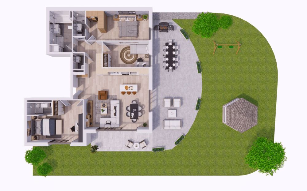 CHARDONNE - GROSSES 5.5 ZIMMER MIT GARTEN UND SCHÖNER SEESICHT - Bild 3